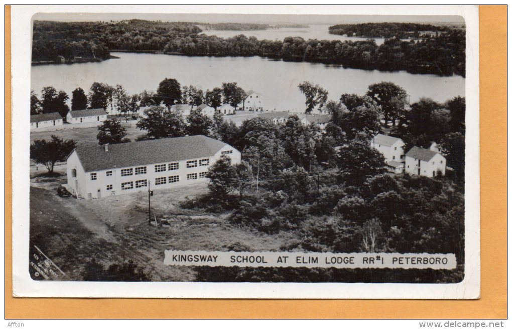 Kingsway School At Elim Lodge Peterboro Ont Old Real Photo Postcard - Peterborough