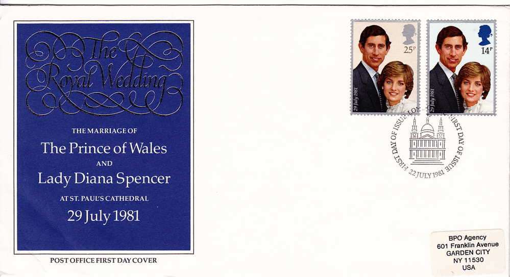 1981  Wedding Of Charles And Diana FDC - 1981-1990 Em. Décimales