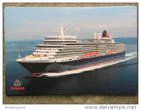 CUNARD QUEEN ELIZABETH (2010) OFFICIAL CARD - Steamers