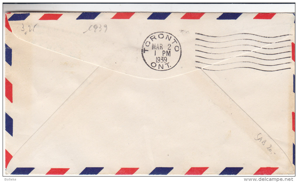 Canada - Lettre De 1939 - 1er Vol Spécial - Chevaux - Avions - Bateaux -  Oblitération Toronto - Lettres & Documents