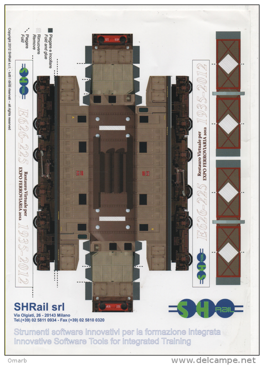 Alt288 Taglia E Piega - Restauro Virtuale Locomotiva Treno E626-225, Expo Ferroviaria, Train, Railways - Altri & Non Classificati