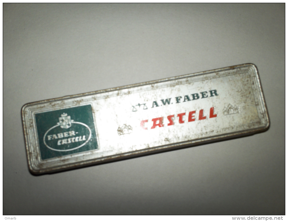 Alt301 Scatola In Latta Per Matite, Faber Castell, Vintage | Pencil Metal Box - Boxes