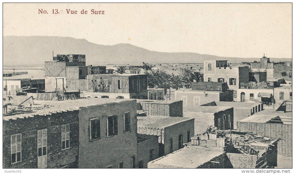 ( CPA EGYPTE )  Vue De SUEZ  / - Suez