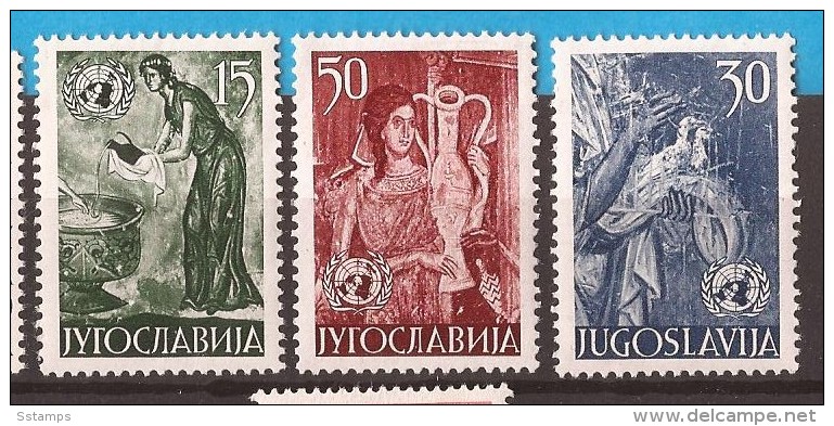 1953 X  714-16   JUGOSLAVIJA  UNO NAZIONI UNITE  MNH - Neufs
