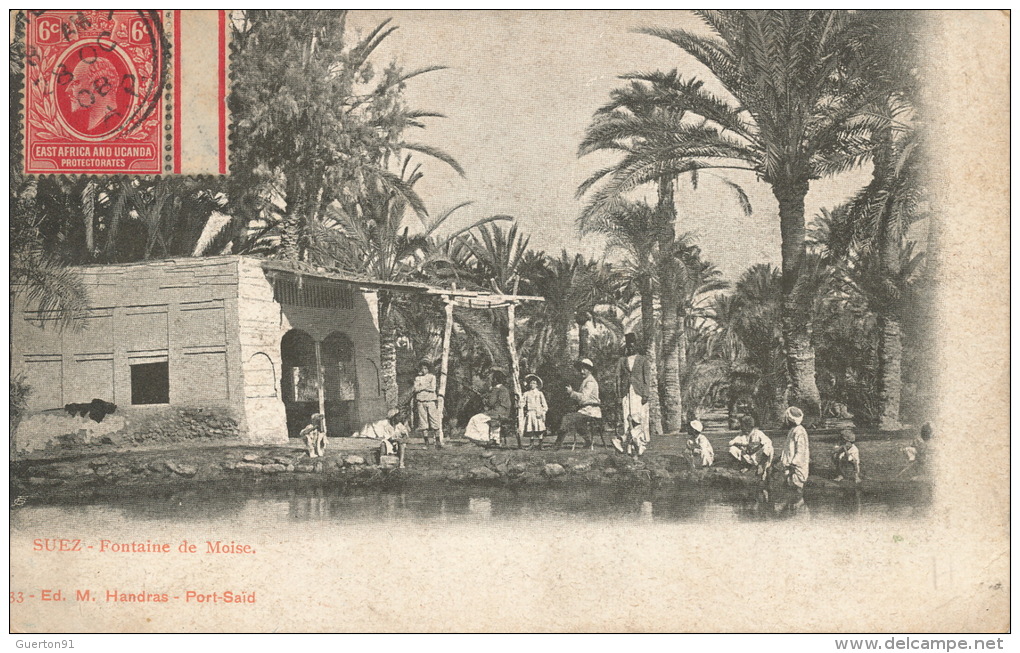 ( CPA EGYPTE )  SUEZ  /  Fontaine De MOÎSE  _ - Suez