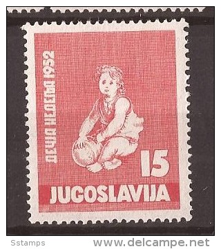 1952 X  696   JUGOSLAVIJA  WEEK FOR CHILDREN  MNH - Neufs