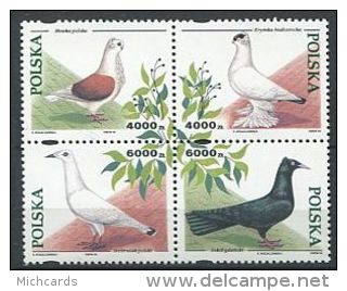 112 POLOGNE 1994 - Oiseaux Pigeons - Neuf Sans Charniere (Yvert 3304/17) - Ungebraucht