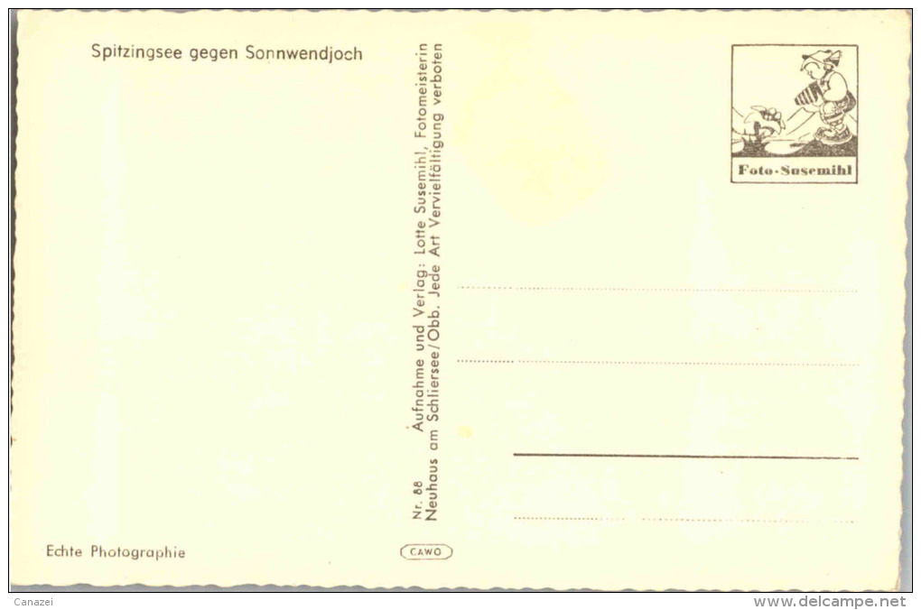 AK Spitzingsee Gegen Sonnwendjoch, Ung (Schliersee) - Schliersee