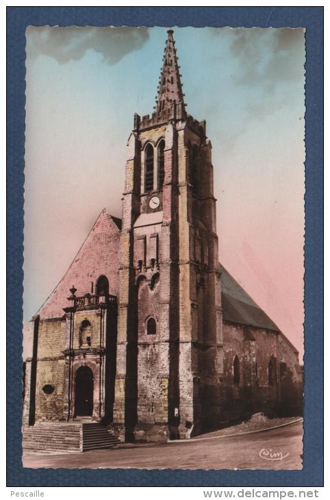 62 PAS DE CALAIS - CP COLORISEE FAUQUEMBERGUES - L´EGLISE - COMBIER CIM N°2 - ECRITE EN 1959 - Fauquembergues