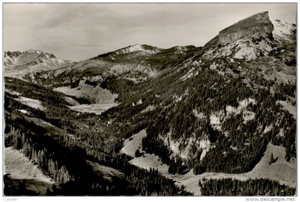 AK Kleines Walsertal, Schwarzwasserhütte Mit Hüttenstempel 1955, Beschr - Kleinwalsertal