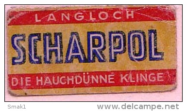 RAZOR BLADE RASIERKLINGE SCHARPOL LANGLOCH - Rasierklingen