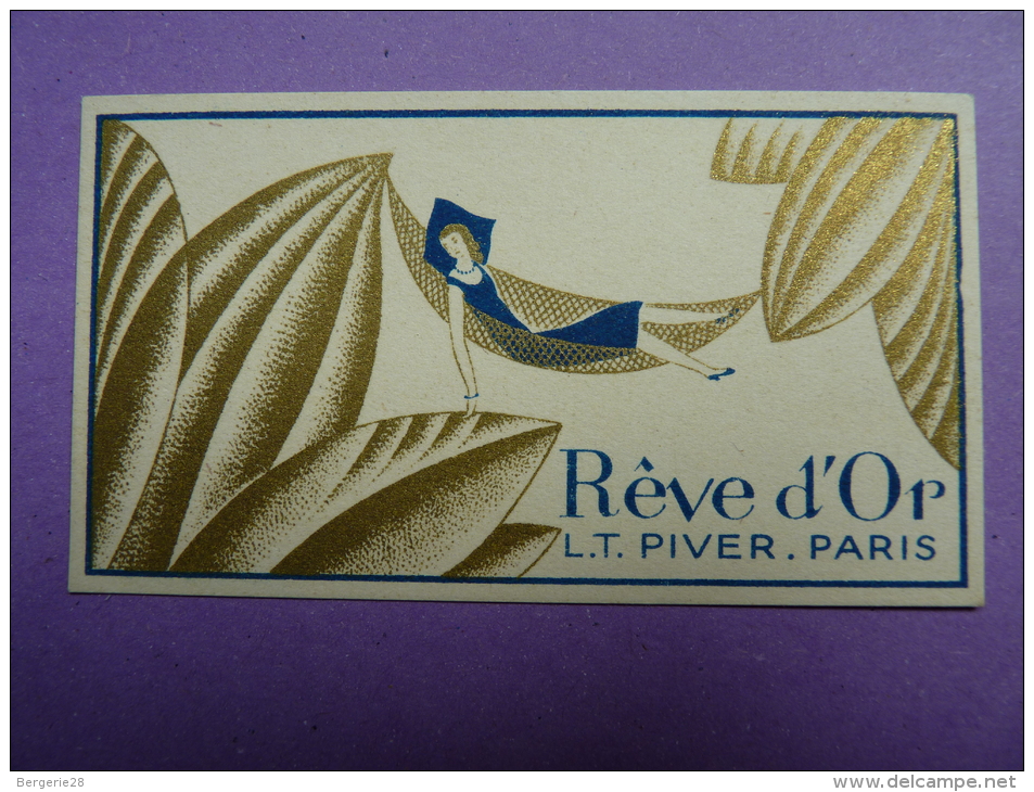 CARTE PARFUMÉE - PIVER - Rêve D'Or - - Vintage (until 1960)