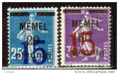 Memel 1920 Mi 47-48  * [030613L] @ - Memelgebiet 1923