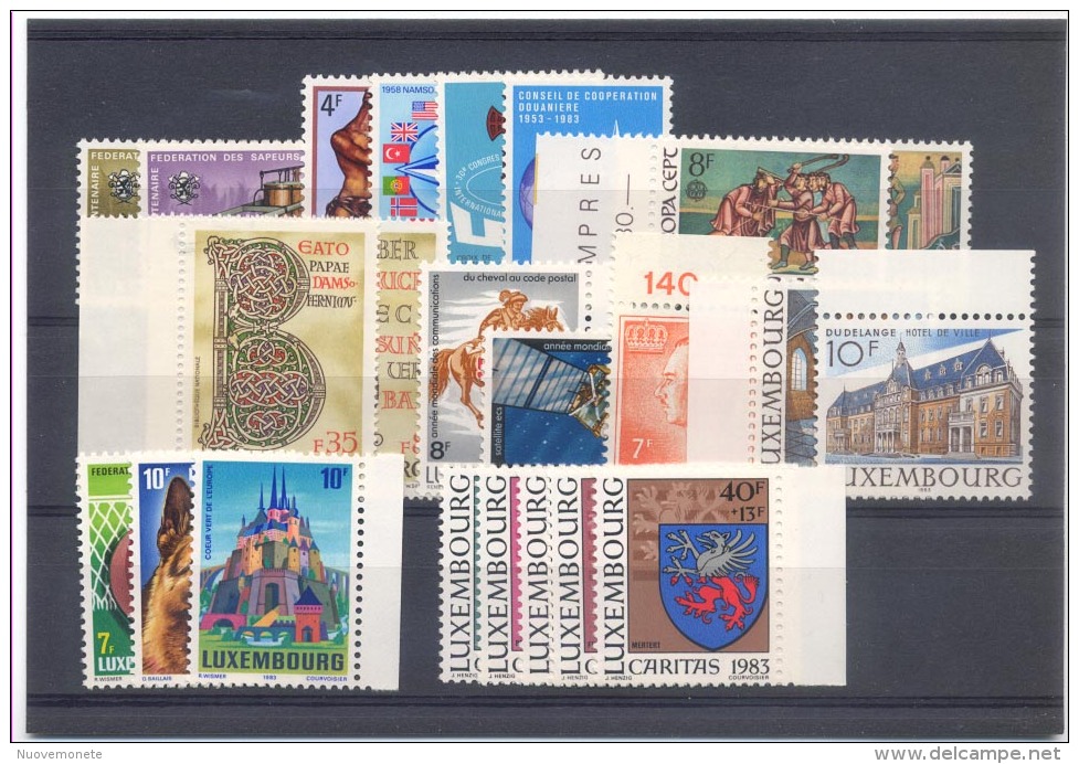 LUSSEMBURGO LUXEMBOURG ANNATA COMPLETA 1983 23 Valori  FDS NUOVI PERFETTI  MNH** - Années Complètes