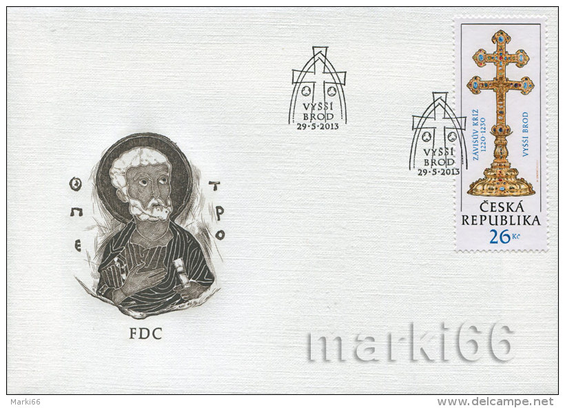 Czech Republic - 2013 - Zavisuv Cross From Vyssi Brod - FDC (first Day Cover) - FDC