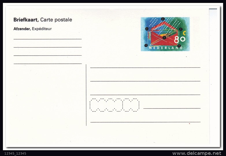 Nederland Briefkaart 80ct. - Postal Stationery