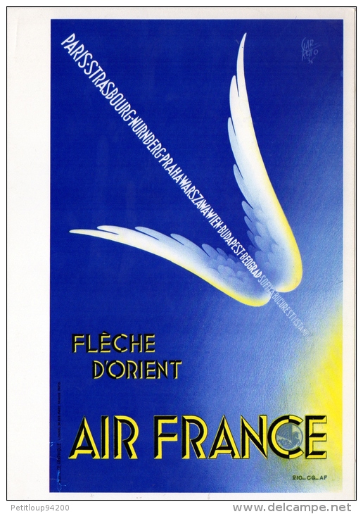 MENU   Air France   La Flèche D' Orient - Menú