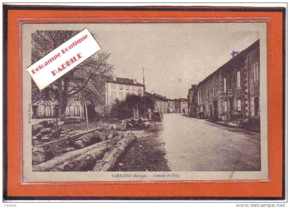 Carte Postale 09. Varilhes  Avenue De Foix Trés Beau Plan - Varilhes