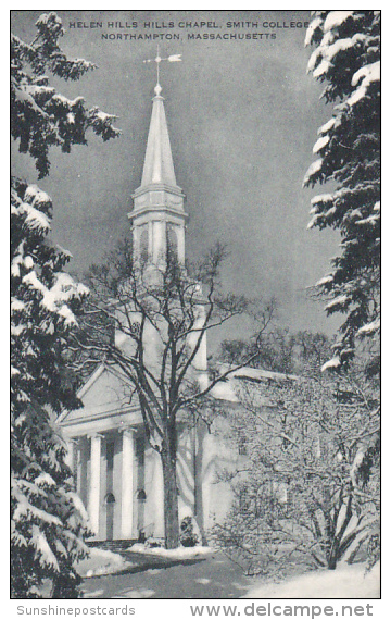 Massachusetts Northampton Helen Hills Chapel Smith College Albertype - Northampton