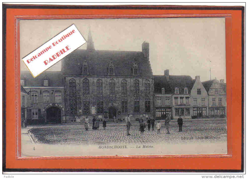 Carte Postale 59. Hondschoote  La Mairie Trés Beau Plan - Hondshoote