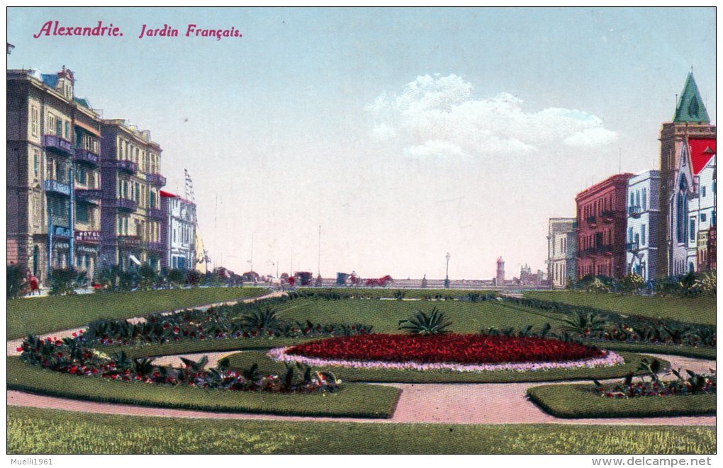 AK  Alexandrie, Jardin Francais, Ungel. Um 1915 - Alexandrie