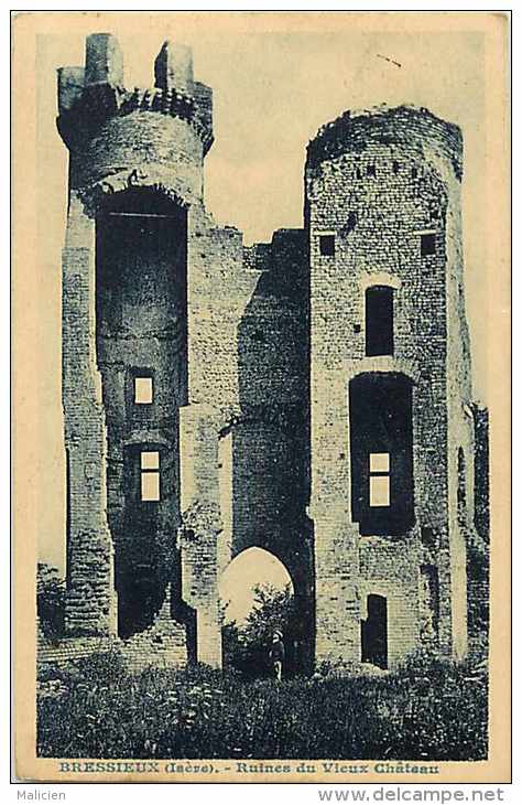 Isere -ref A146- Bressieux - Ruines Du Vieux Chateau   -carte Bon Etat  - - Bressieux