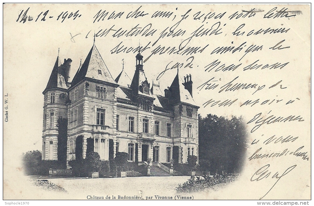 POITOU-CHARENTE - 86 - VIENNE - Canton De VIVONNE - Château De La Badonnière - Vivonne