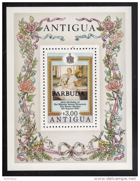 Barbuda MNH Scott #463 Souvenir Sheet $5 Queen Mother 80th Birthday - Barbuda (...-1981)
