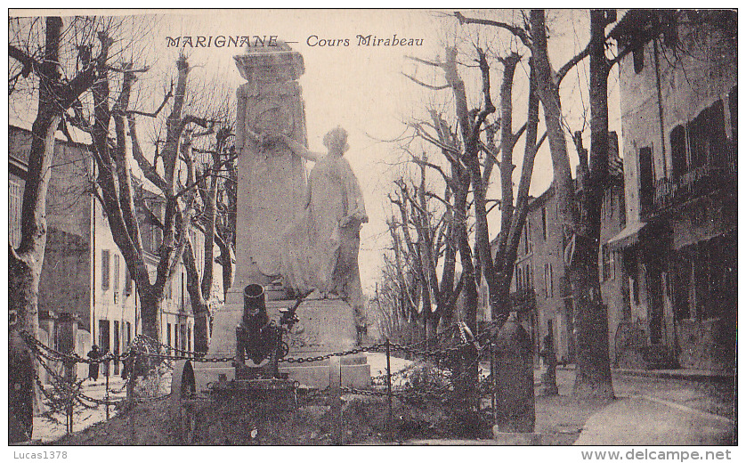 13 / MARIGNANE / COURS MIRABEAU / MONUMENT ELEVE AUX ENFANTS DE MARIGNANE MORTS POUR LA PATRIE / PAS COURANTE - Marignane