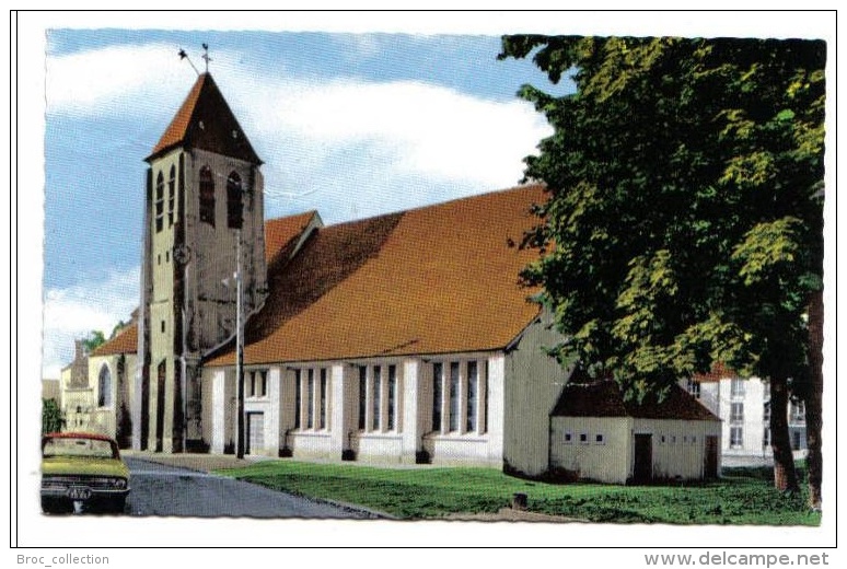 Ezanville, L'église, 1973, Automobile, Photo Berthier, Pli De Pouce - Ezanville