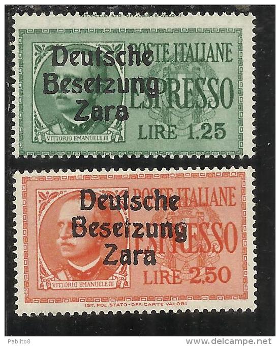 ZARA OCCUPAZIONE TEDESCA 1943 ESPRESSI SERIE COMPLETA MNH - German Occ.: Zara