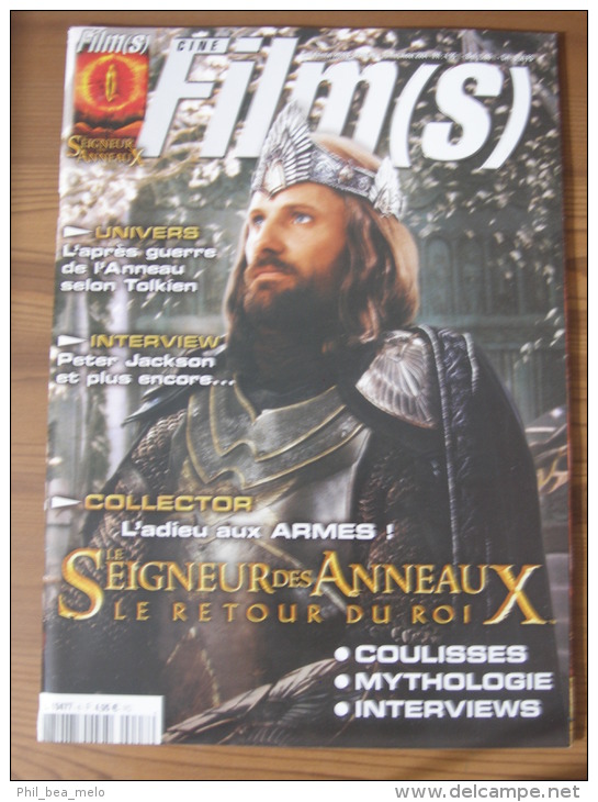 LOTR - MAGAZINE CINE FILM(S) - HORS-SERIE N° 8 - JUILLET/AOUT 2004 - LE SEIGNEUR DES ANNEAUX - LE RETOUR DU ROI + 4 AFFI - Magazines