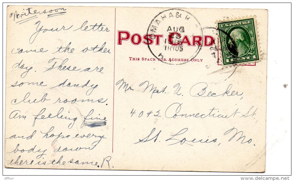 Leavenworth KS Elks Home Interior 1910 Postcard - Altri & Non Classificati