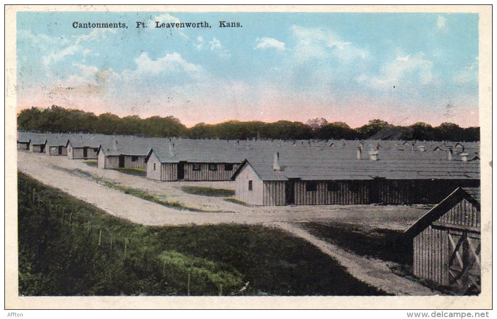 Ft Leavenworth KS Cantonments 1919 Postcard - Altri & Non Classificati