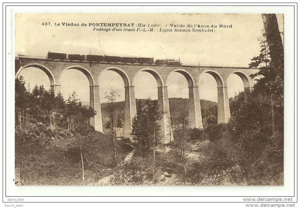 CRAPONNE-SUR-ARZON(43)le Viaduc De PONTEMPEYRAT-passage D´un Train-écrite - Craponne Sur Arzon