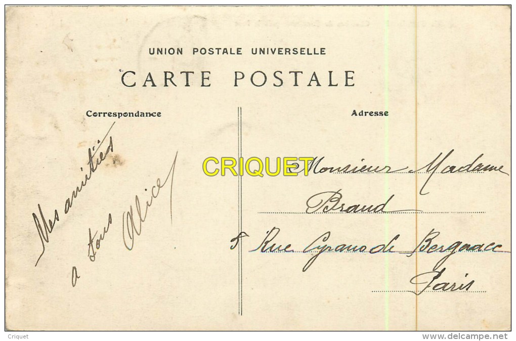 Cpa 59 Cambrai, Chambre De Commerce Près Le Port, Beau Tramway, Carte Pas Courante Affranchie 1909 - Cambrai