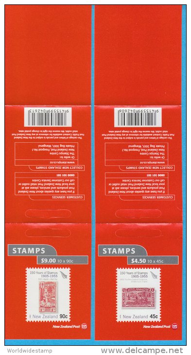 New Zealand Stamp Booklet: 2005 150 Years Of Stamps Set Of 2 Booklets NZ137004 - Booklets