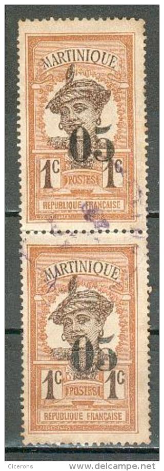 Collection  MARTINIQUE ; Colonies ; 1920 ; Y&T N° 83 Paire;  Oblitéré - Gebraucht