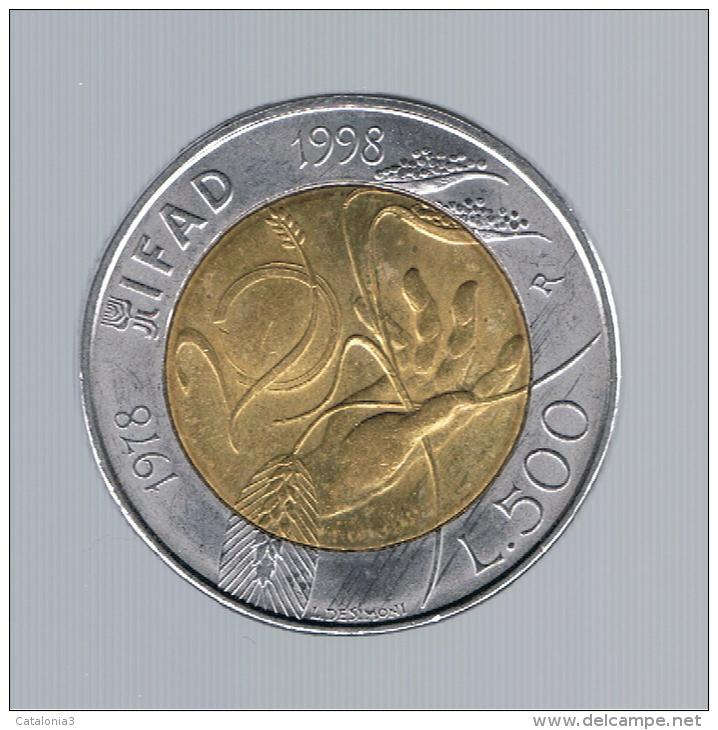 ITALIA - ITALY = 500 Liras 1998 - Herdenking