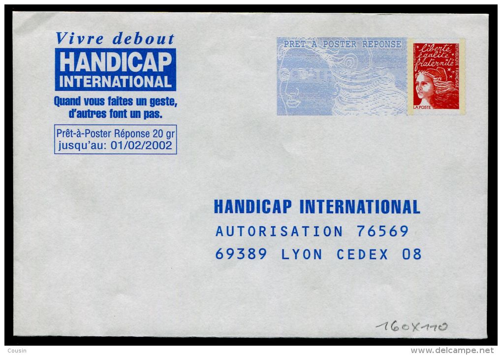 HANDICAP INTERNATIONAL  Luquet La Poste  160 X 110 - Prêts-à-poster: Réponse /Luquet