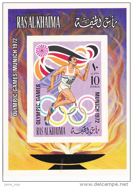 Ras Al Khaima-1972 Munich Olympics Mini Sheet  MNH - Summer 1972: Munich