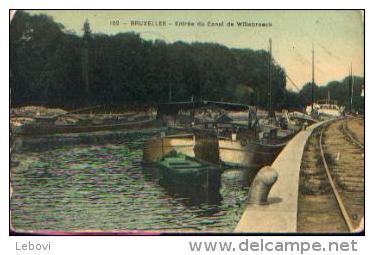 BRUXELLES « Entrée Du Canal De Willebroeck » Ed. Gd Bazar Anspach, Bxl  (1909) - Maritime