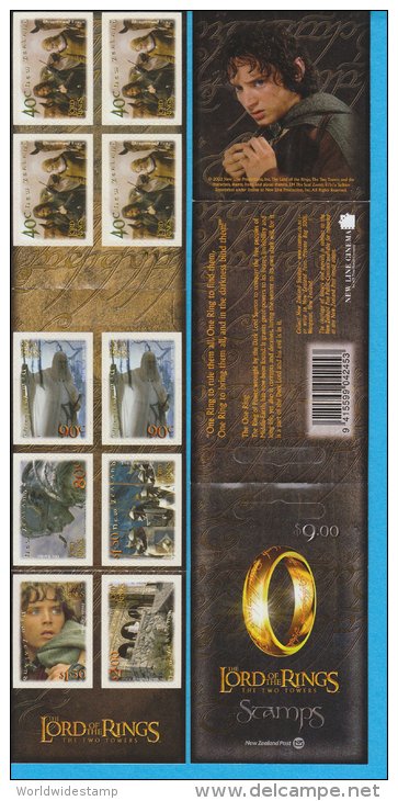 New Zealand Stamp Booklet: 2002 Lord Of The Rings, The Two Towers, $9.00, NZ137033 - Libretti