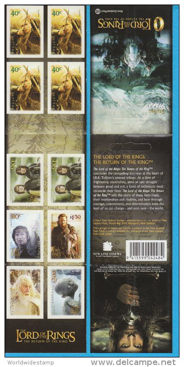 New Zealand Stamp Booklet: 2003 Lord Of The Rings, The Return Of The King, $9.00, NZ137035 - Cuadernillos