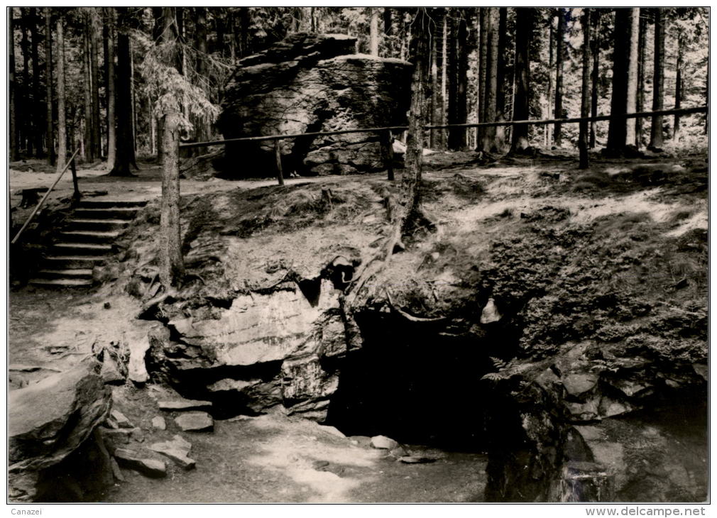 AK Ehrenfriedersdorf, Greifensteine, Stülpner-Höhle, Ung, 1963 - Ehrenfriedersdorf