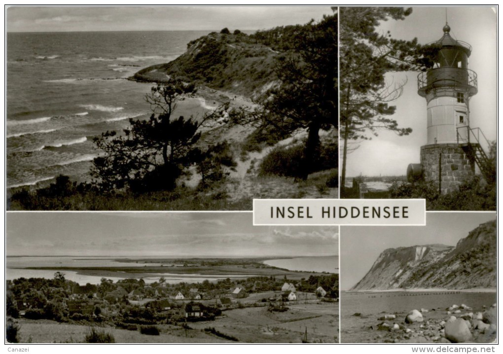 AK Hiddensee, Hucke Bei Kloster, Leuchtturm, Gel, 1972 - Hiddensee