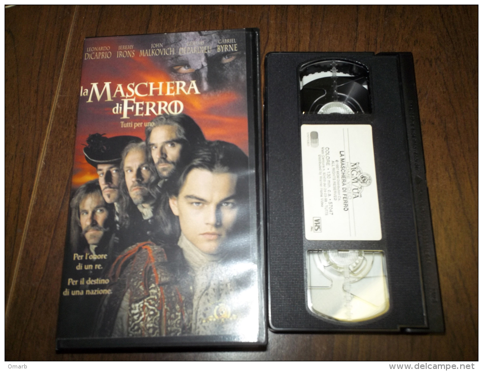 Alt304 VHS La Maschera Di Ferro, Leonardo Di Caprio Attore, I Moschettieri Del Re, Avventura, 1997 - Action & Abenteuer