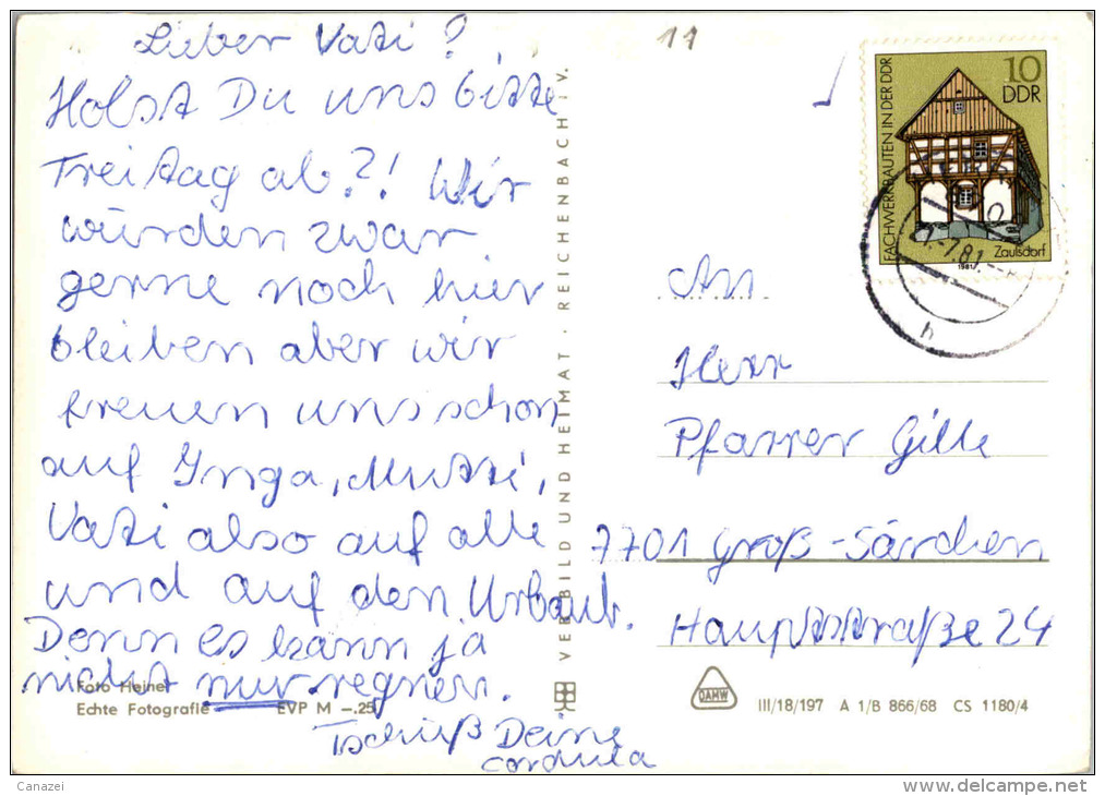 AK Herrnhut, Treppenaufgang Im Vogsthof, Gel, 1968 - Herrnhut
