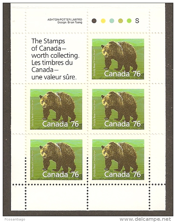 CANADA 1989 - Yvert #C1082A (carnet) - MNH ** - Cuadernillos Completos