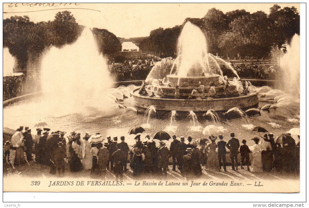 CPA -  JARDINS DE VERSAILLES - LE BASSIN DE LATONE UN JOUR DE GRANDS EAUX - 329 - L. L. - Versailles (Castillo)